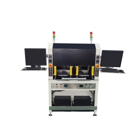 雙Y軸雙工作平臺，雙閥體六軸點膠機